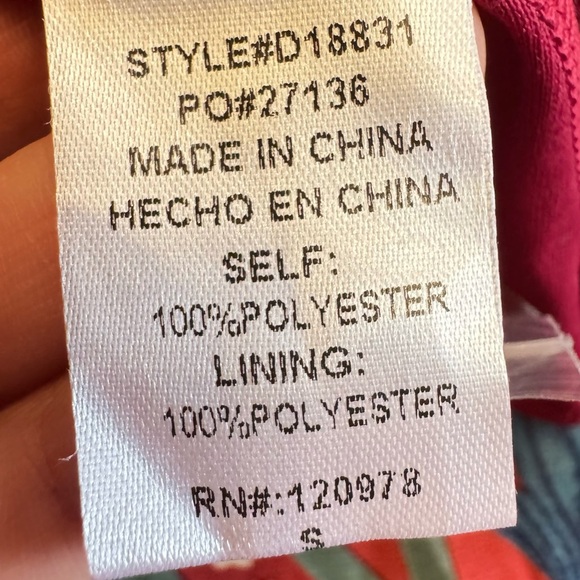 Entro Floral Print Multi Color Mini Dress with Ruffle Sleeves Size S Cottage - Picture 14 of 16